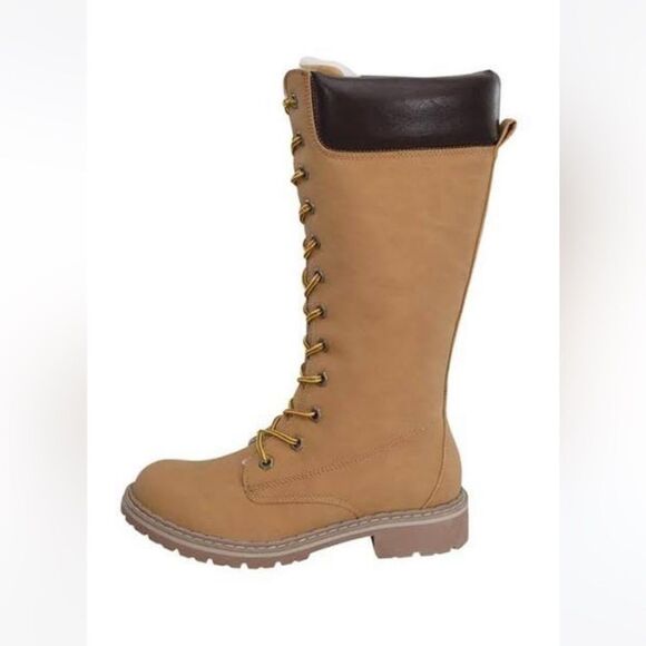 Forever Lace up 6.5 knee boots - Picture 1 of 12